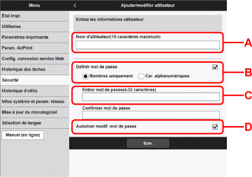 Écran d'enregistrement d'interface utilisateur distante